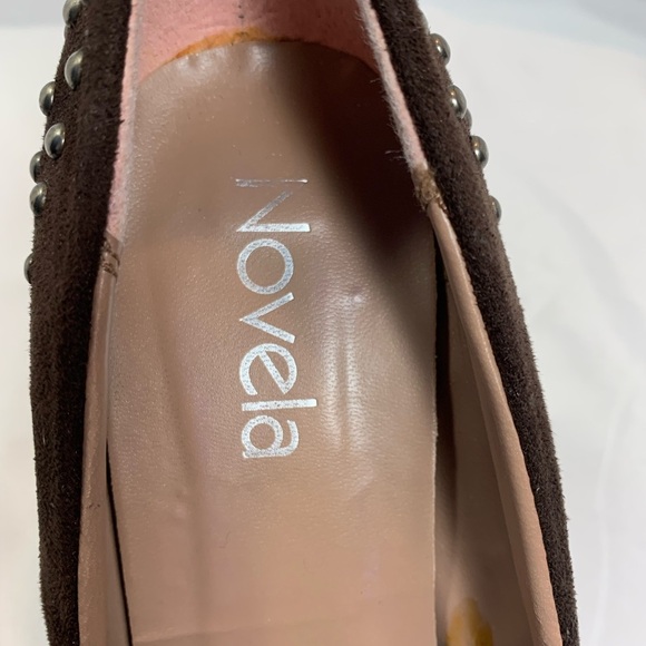 Novela Chocolate Brown Suede Stiletto Heels - Picture 9 of 13